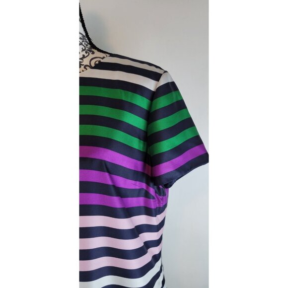 Brooks Brothers Red Fleece Womens A Line Dress Size 14 Multicolor 100% Silk - Picture 2 of 14